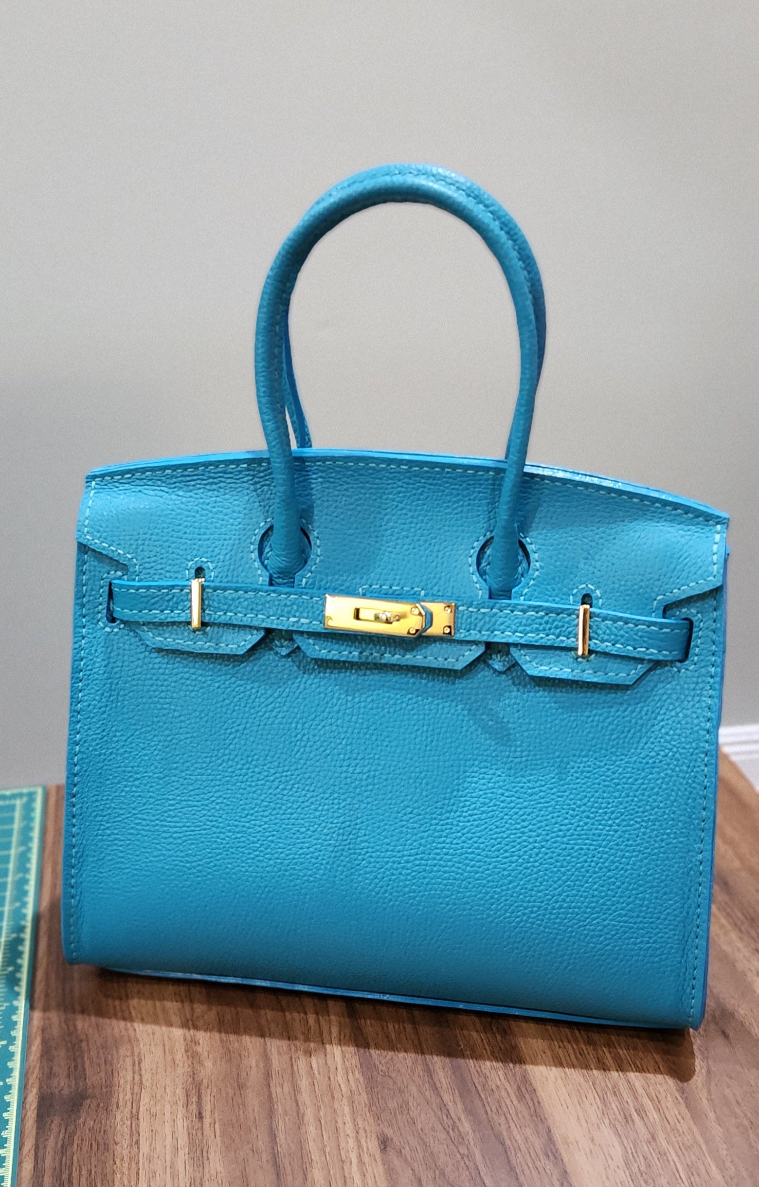 The Turquoise Heritage Satchel – 100% Hand-Saddle Stitched Italian Leather