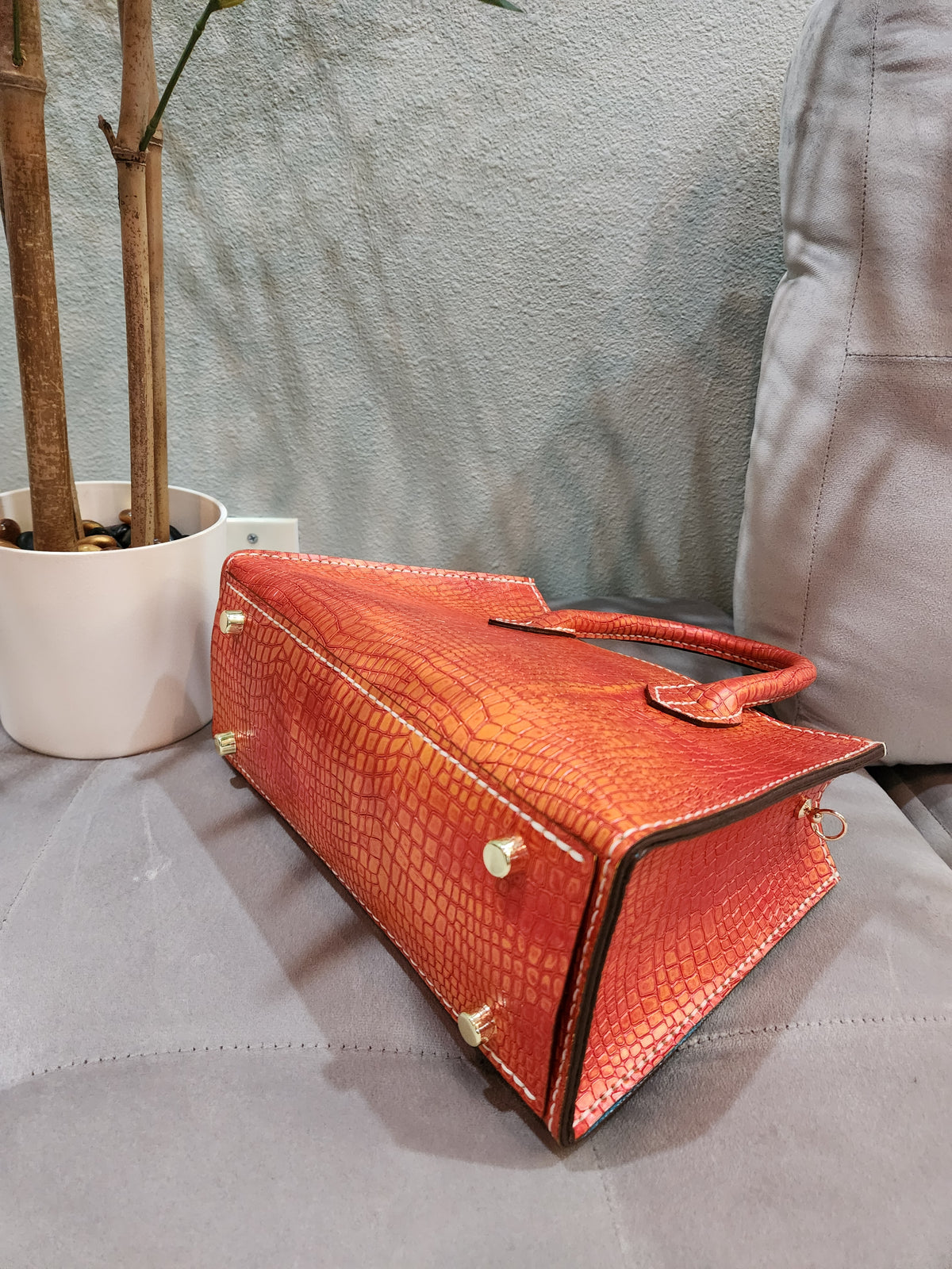 The Raya Tote in Sweet Orange - Large
